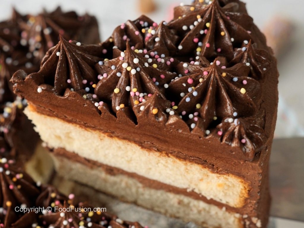 Yellow Cake with Chocolate Butter Cream – Food Fusion - Pakistani's No 1 Quick Recipe Platform