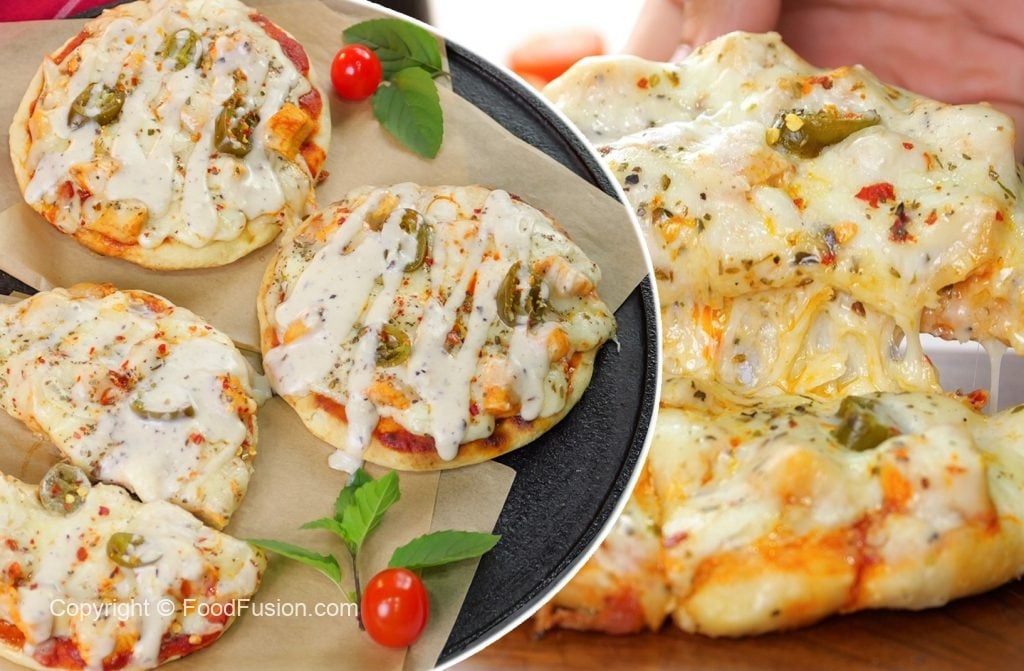 Alfredo Pizza Naan on Tawa – Food Fusion - Pakistani's No 1 Quick Recipe Platform