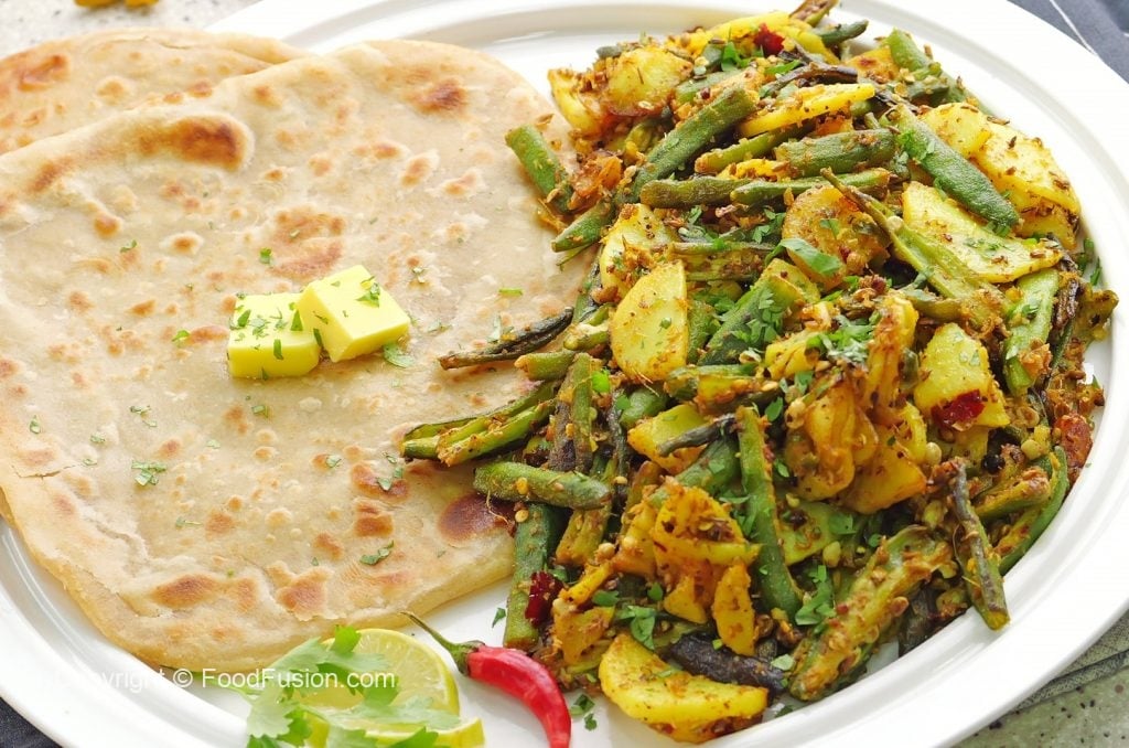 Dry Aalo Bhindi Masala with Butter Paratha – Food Fusion - Pakistani's No 1 Quick Recipe Platform