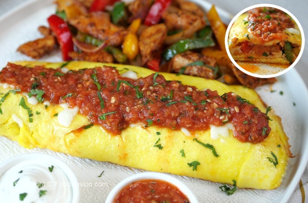 Restaurant style Chicken Fajita Omelette – Food Fusion - Pakistani's No 1 Quick Recipe Platform