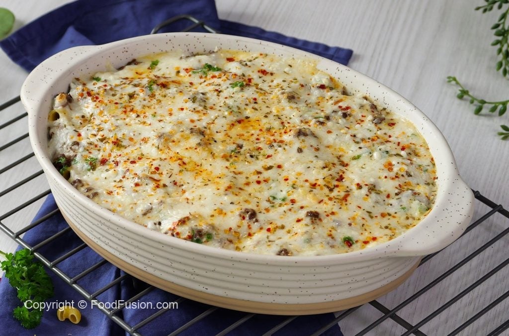 White Sauce Pasta Beef Bake – Food Fusion - Pakistani's No 1 Quick Recipe Platform